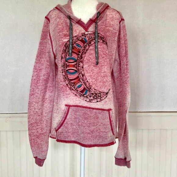 Billabong Y2K 90’s Vintage Distressed Henley Hoody Sz M - Picture 1 of 10